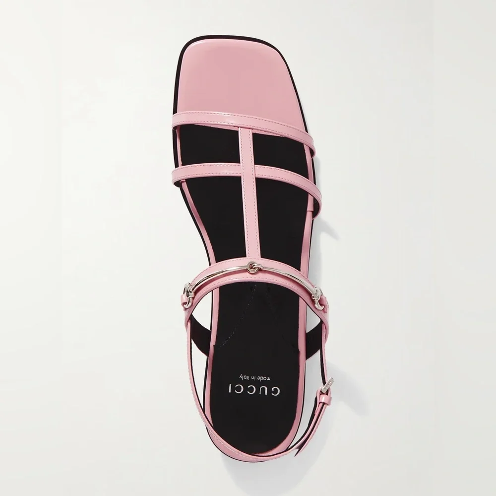 Gucci Divine Cage Horsebit Leather Sandals Dolly Pink Size 35 EU / 5 US NWOB - Picture 10 of 10